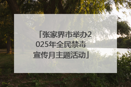 张家界市举办2025年全民禁毒宣传月主题活动