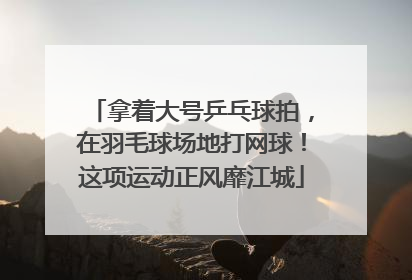 拿着大号乒乓球拍，在羽毛球场地打网球！这项运动正风靡江城
