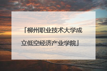 柳州职业技术大学成立低空经济产业学院