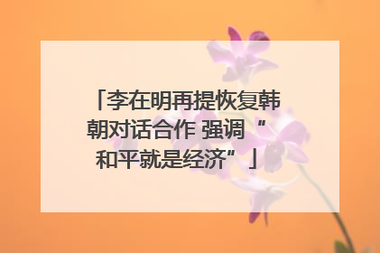 李在明再提恢复韩朝对话合作 强调“和平就是经济”