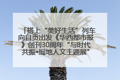 搭上“美好生活”列车向自贡出发《华西都市报》创刊30周年“与时代共振•蜀地人文主题展”5月30日开展丨美好生活有“盐”味