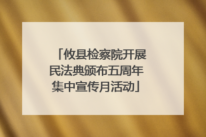 攸县检察院开展民法典颁布五周年集中宣传月活动