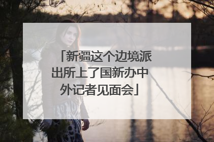 新疆这个边境派出所上了国新办中外记者见面会