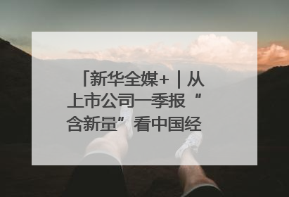 新华全媒+｜从上市公司一季报“含新量”看中国经济发展向“新”