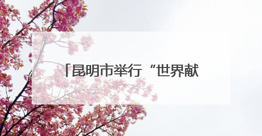 昆明市举行“世界献血者日”主题活动