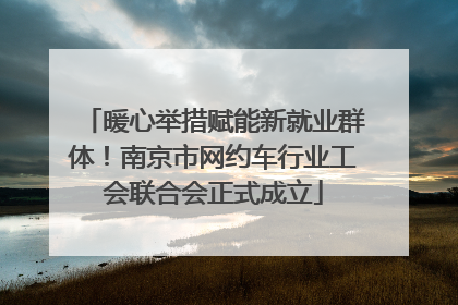 暖心举措赋能新就业群体！南京市网约车行业工会联合会正式成立