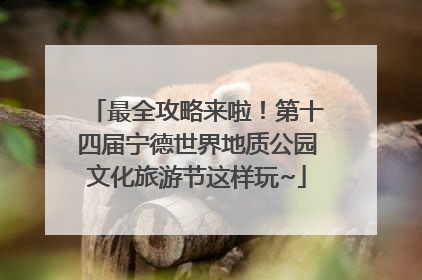 最全攻略来啦！第十四届宁德世界地质公园文化旅游节这样玩~