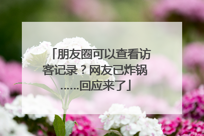 朋友圈可以查看访客记录？网友已炸锅……回应来了