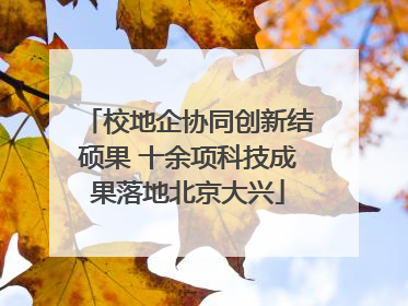 校地企协同创新结硕果 十余项科技成果落地北京大兴