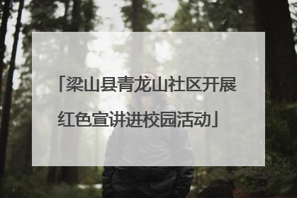 梁山县青龙山社区开展红色宣讲进校园活动