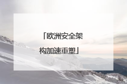 欧洲安全架构加速重塑