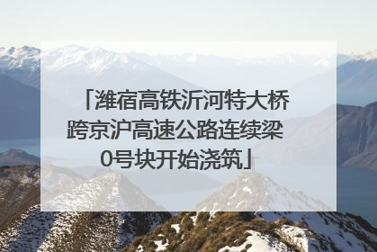 潍宿高铁沂河特大桥跨京沪高速公路连续梁0号块开始浇筑
