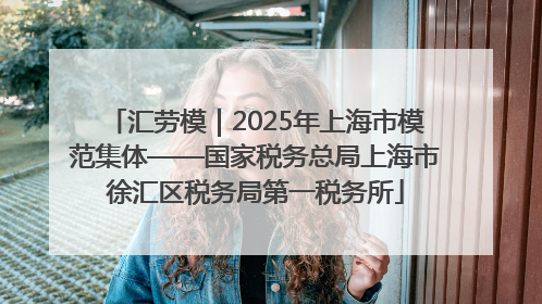 汇劳模｜2025年上海市模范集体——国家税务总局上海市徐汇区税务局第一税务所