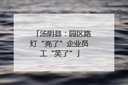 汤阴县：园区路灯“亮了”企业员工“笑了”