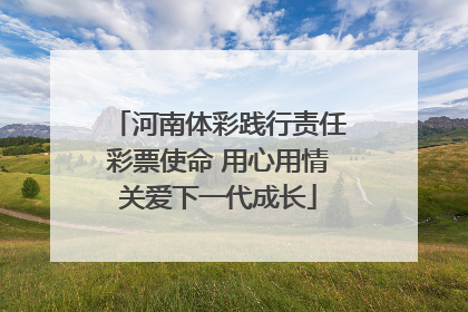 河南体彩践行责任彩票使命 用心用情关爱下一代成长