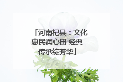 河南杞县：文化惠民润心田 经典传承绽芳华
