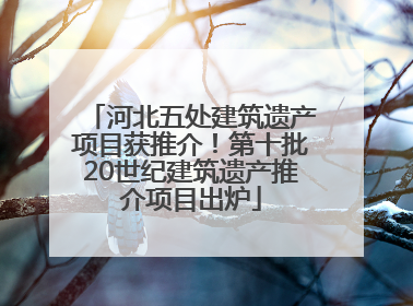 河北五处建筑遗产项目获推介！第十批20世纪建筑遗产推介项目出炉