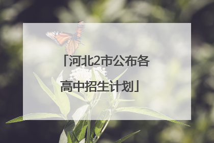 河北2市公布各高中招生计划