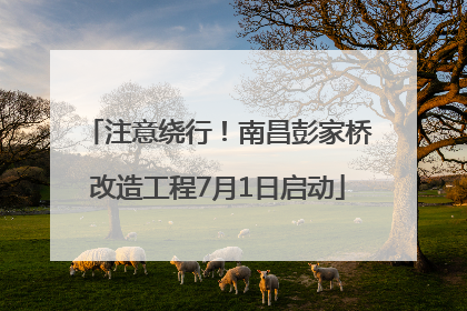 注意绕行！南昌彭家桥改造工程7月1日启动