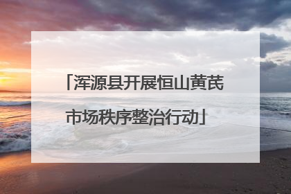 浑源县开展恒山黄芪市场秩序整治行动