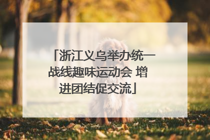 浙江义乌举办统一战线趣味运动会 增进团结促交流