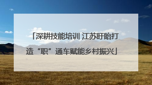 深耕技能培训 江苏盱眙打造“职”通车赋能乡村振兴