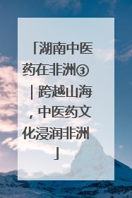 湖南中医药在非洲③｜跨越山海，中医药文化浸润非洲