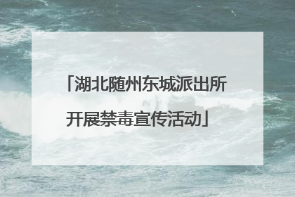 湖北随州东城派出所开展禁毒宣传活动