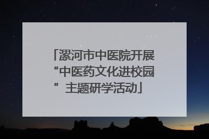 漯河市中医院开展“中医药文化进校园”主题研学活动