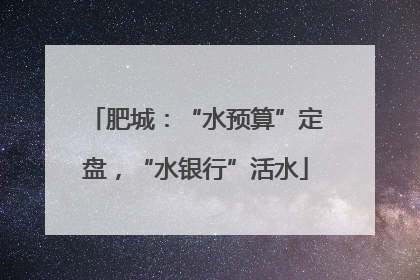 肥城：“水预算”定盘，“水银行”活水