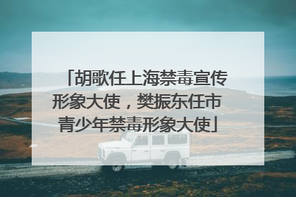 胡歌任上海禁毒宣传形象大使，樊振东任市青少年禁毒形象大使