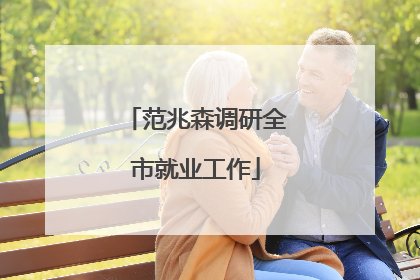 范兆森调研全市就业工作