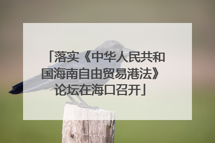 落实《中华人民共和国海南自由贸易港法》论坛在海口召开