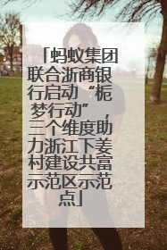 蚂蚁集团联合浙商银行启动“栀梦行动”，三个维度助力浙江下姜村建设共富示范区示范点