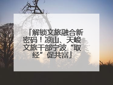 解锁文旅融合新密码！凉山、天峻文旅干部宁波“取经”促共富
