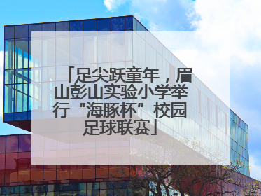 足尖跃童年，眉山彭山实验小学举行“海豚杯”校园足球联赛