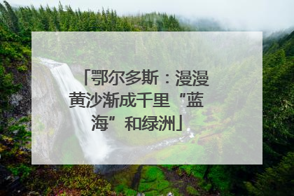 鄂尔多斯：漫漫黄沙渐成千里“蓝海”和绿洲