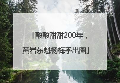 酸酸甜甜200年，黄岩东魁杨梅季出圈