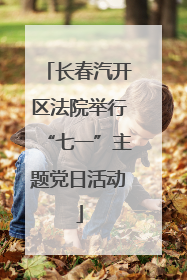 长春汽开区法院举行“七一”主题党日活动