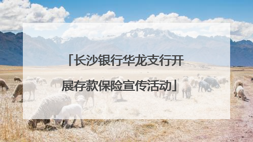 长沙银行华龙支行开展存款保险宣传活动