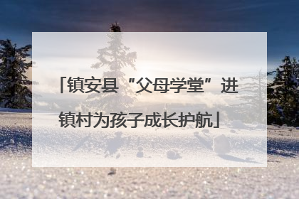 镇安县“父母学堂”进镇村为孩子成长护航