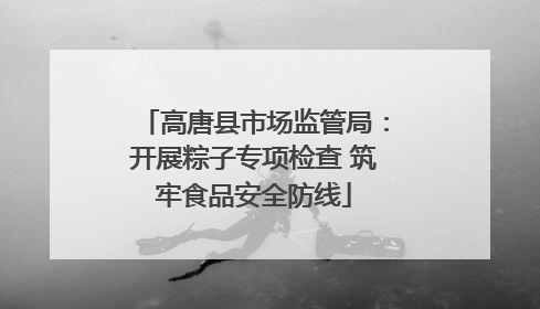 高唐县市场监管局：开展粽子专项检查 筑牢食品安全防线