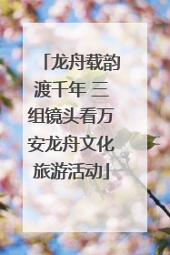 龙舟载韵渡千年 三组镜头看万安龙舟文化旅游活动