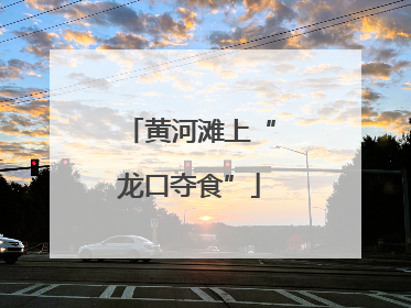 黄河滩上“龙口夺食”