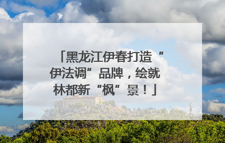 黑龙江伊春打造“伊法调”品牌，绘就林都新“枫”景！