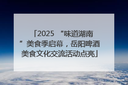 2025 “味道湖南”美食季启幕，岳阳啤酒美食文化交流活动点亮