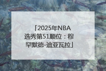 2025年NBA选秀第51顺位：穆罕默德-迪亚瓦拉