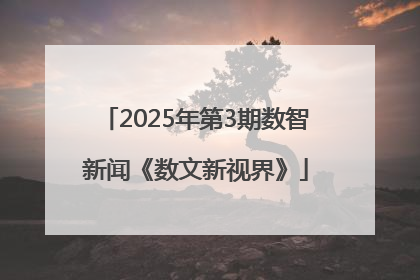 2025年第3期数智新闻《数文新视界》