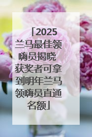 2025兰马最佳领嗨员揭晓 获奖者可拿到明年兰马领嗨员直通名额