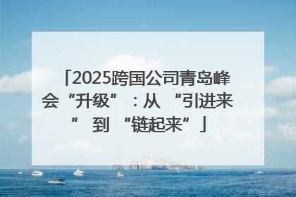 2025跨国公司青岛峰会“升级”：从 “引进来” 到 “链起来”